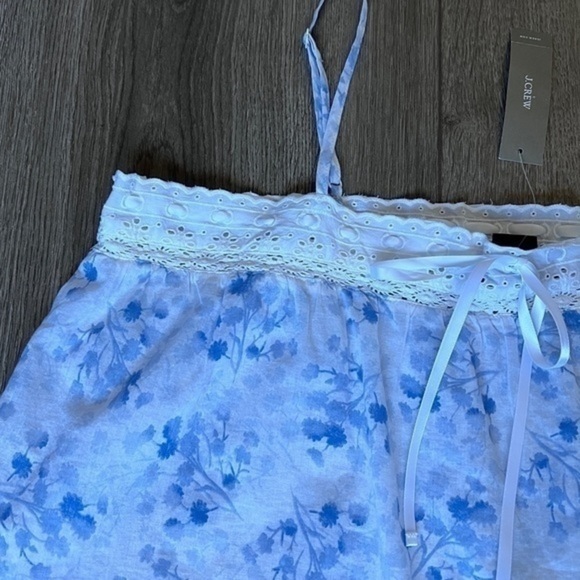 J. Crew Cotton Voile Embroidered Pajama Tank In Watercolor Size Medium - Picture 5 of 14